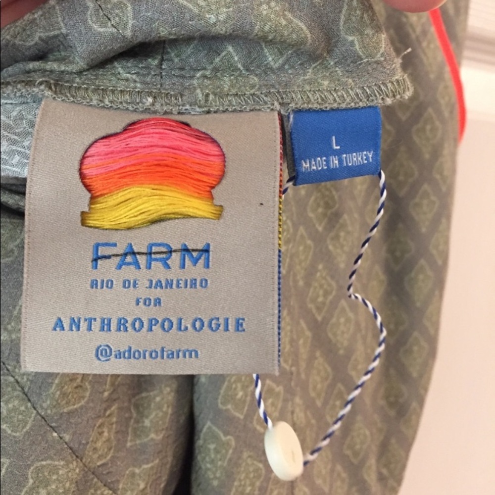 🌴Anthropologie Farm Rio Toucan Maxi Dress L - Picture 4 of 11